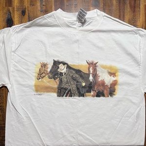 NEW T-Shirt cowboy and horses